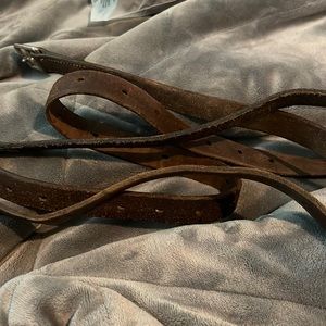 Brown stirrup leathers